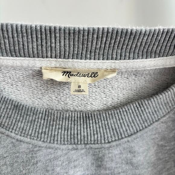 Madewell Women's Vintage Inspired Gray Crewneck Sweater Long Sleeve Size Small - Picture 2 of 6